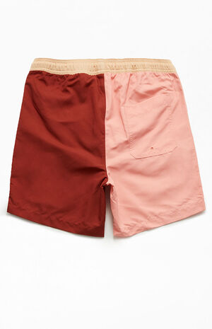 Maroon Colorblock 6.5" Swim Trunks image number 2
