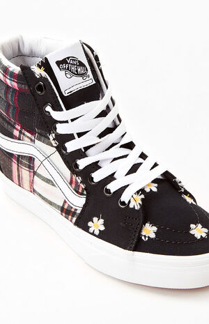 textbook Note instructor Vans Floral Plaid Patchwork Sk8-Hi Sneakers | PacSun