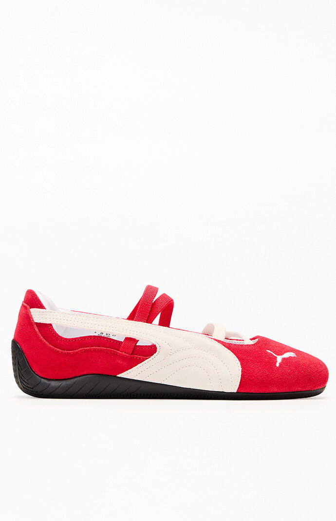 Puma Women's Speedcat Ballet Sneakers in Red/White - Size 9.5