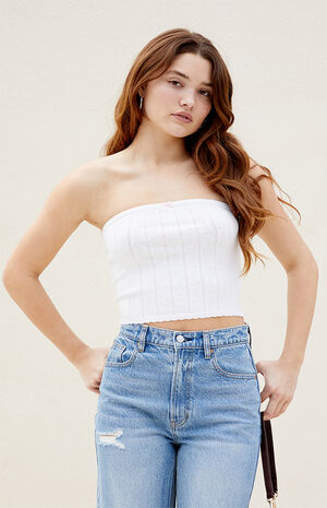 Quinn Pointelle Tube Top image number 1