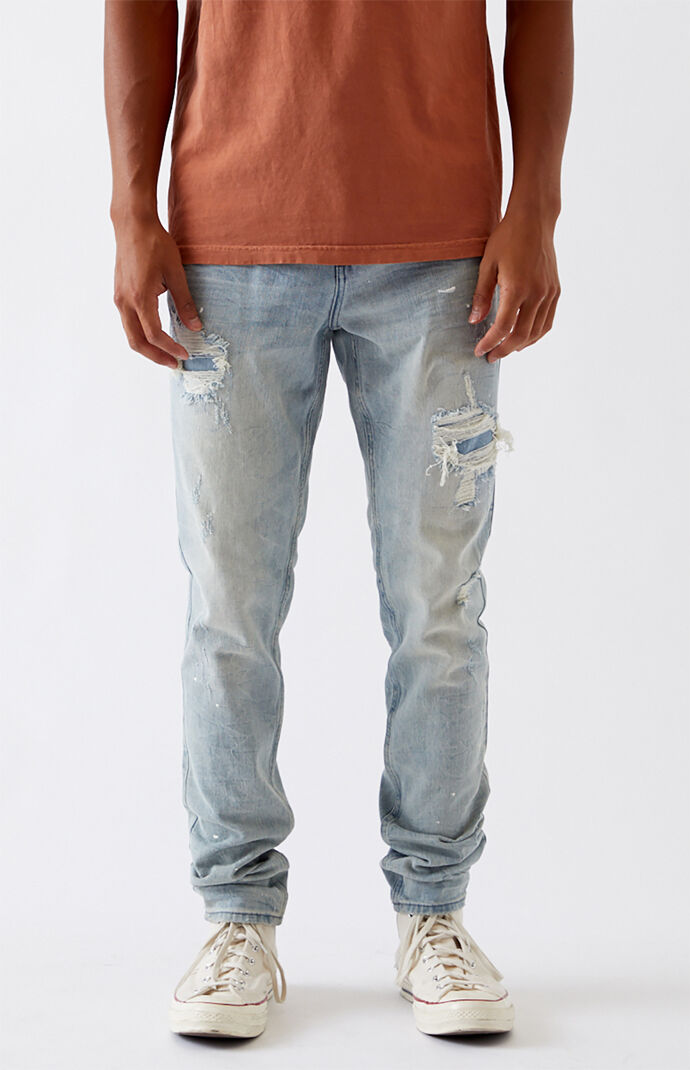 men stacked jeans