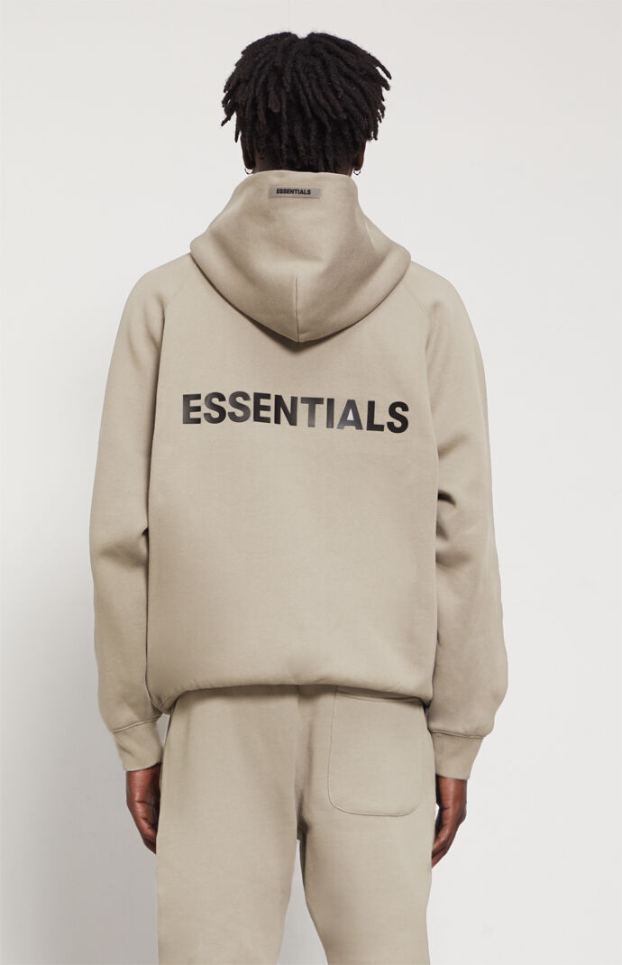 FOG Fear Of God Essentials Tan Full Zip Hoodie PacSun