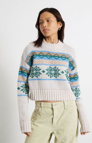 Fair Isle Mock Neck Sweater image number 1