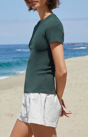 Green Hailie Basic T-Shirt image number 2