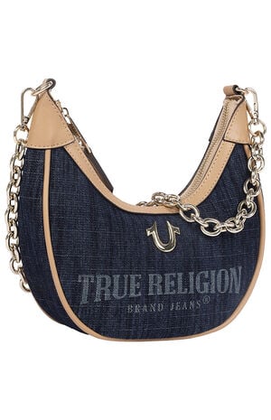 Bailey Dark Denim and Faux Leather Hobo Bag image number 3