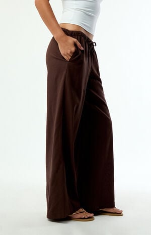 Alisa Linen Pull-On Baggy Pants image number 3