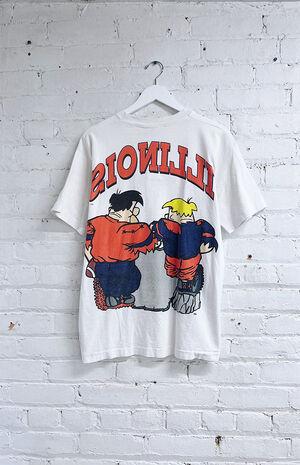 Upcycled Illinois Flinstones T-Shirt image number 2