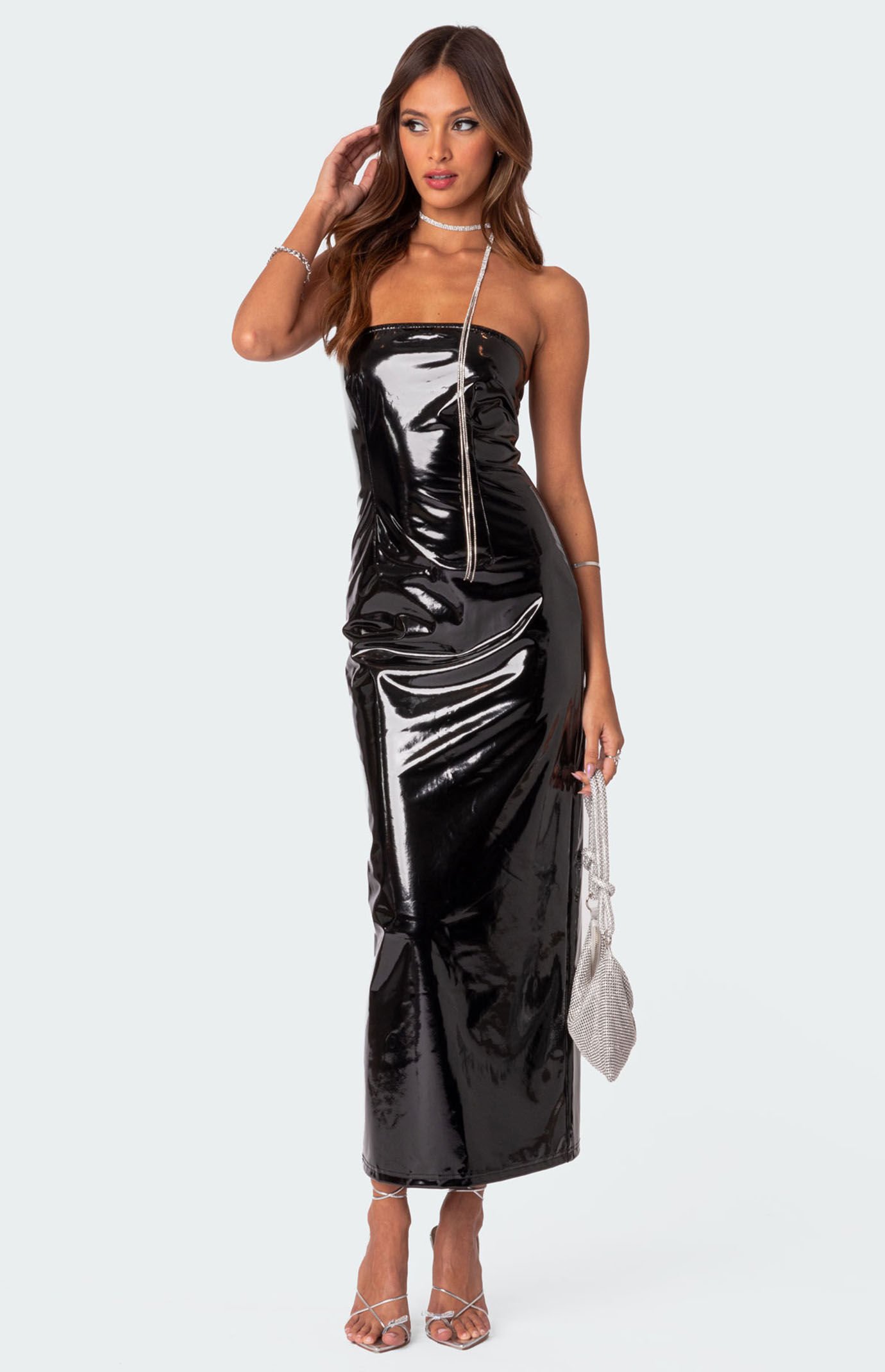 Vinyl maxi deals dress