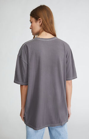 Pacific Sunwear Logo Flower Oversized T-Shirt image number 4