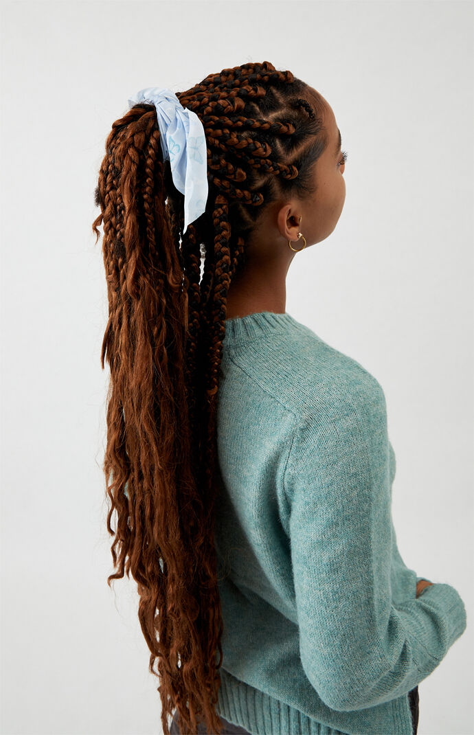 Blue Butterfly Flowy Scrunchie