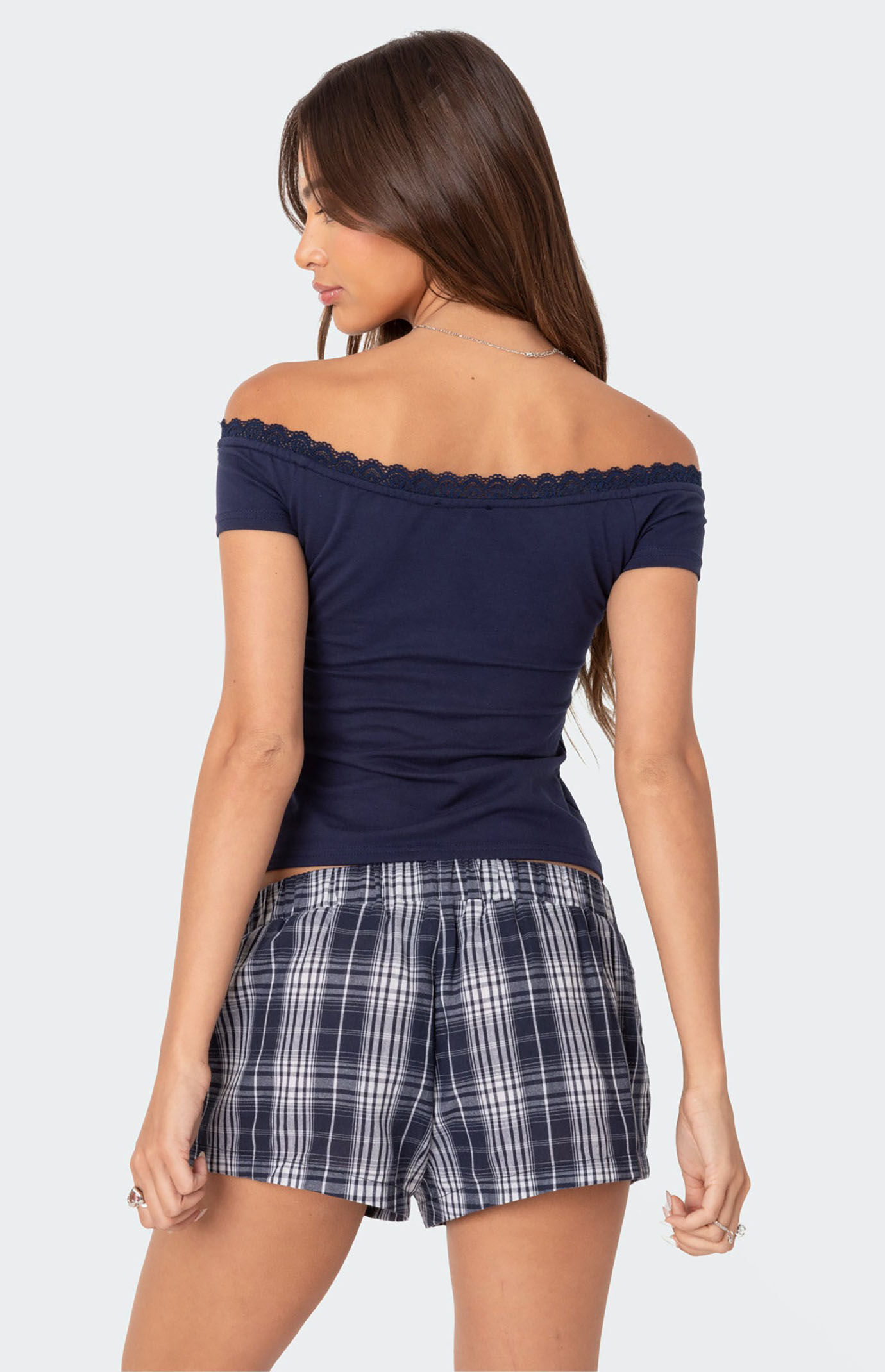 Edikted Xoe Off Shoulder Lace Trim Top | PacSun