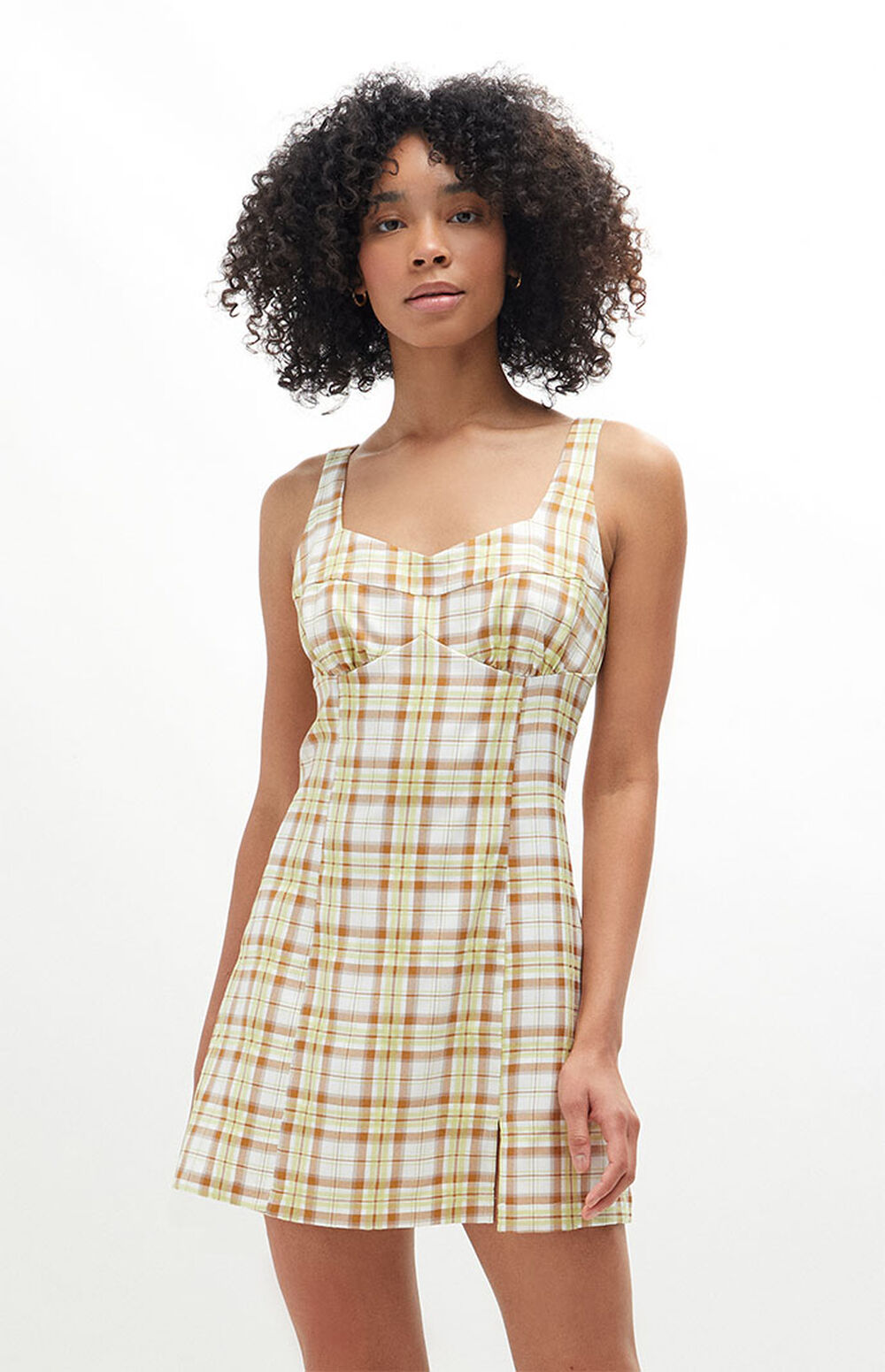 LA Hearts Plaid Bustier Mini Dress PacSun