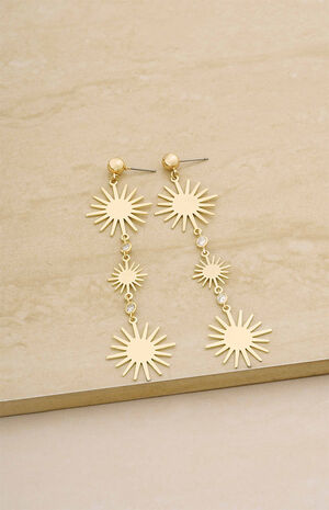 Sunburst Drop Earrings image number 2