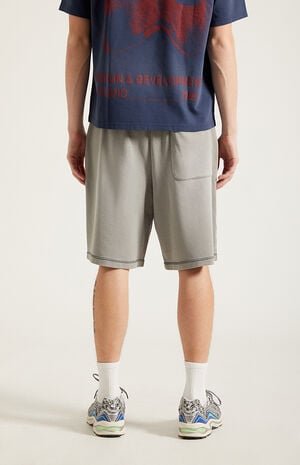Gray Fleece Baggy&nbsp;Sweat Shorts image number 5