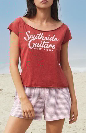 Southside Guitars Off-The-Shoulder Crop Top image number 1