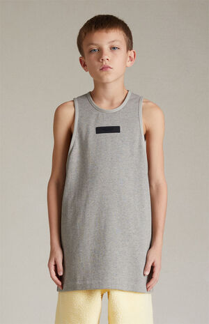 Essentials Dark Heather Oatmeal Tank Top image number 1