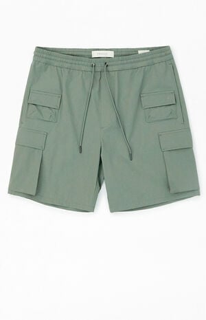Green Cargo Shorts image number 1