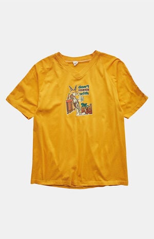 80s Don't Mess With the Kid V-neck Graphic T-Shirt image number 1