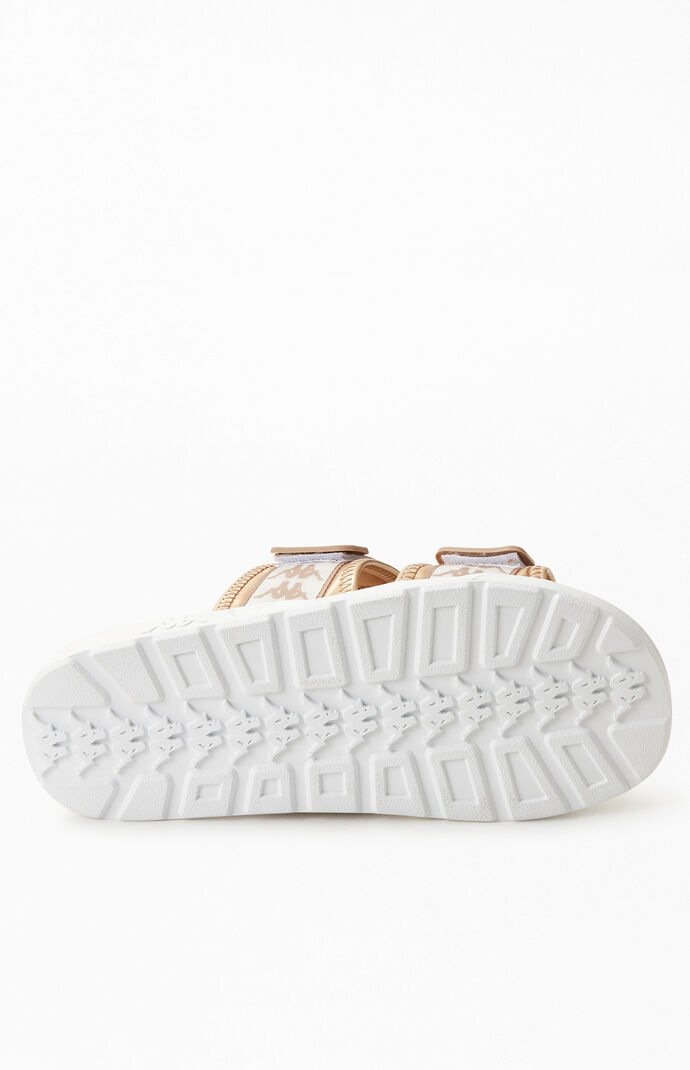 White & Gold 222 Banda Aster 2 Sandals