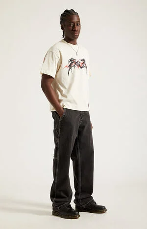 Dylan Baggy Jeans Carpenter Contrast Stitch Black image number 7
