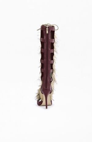 Women's Shaine Faux Fur Gladiator Sandal Boots image number 3