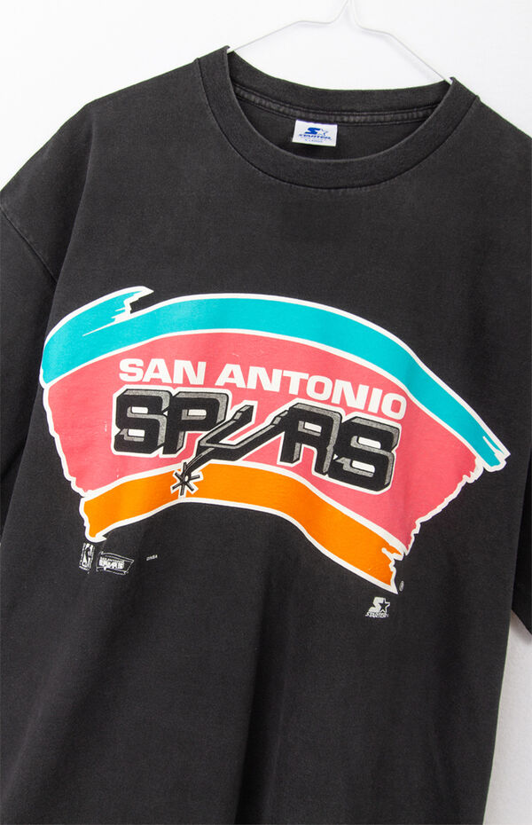 Vintage San Antonio Spurs NBA Champs Cropped Graphic T Shirt 2003 Whit –  Black Shag Vintage