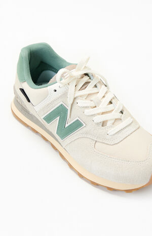 White & Green 574 Sneakers image number 6