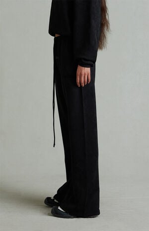 Women's Vintage Black Flare Sweatpants image number 4