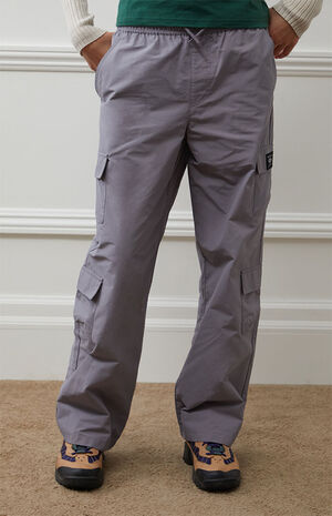 Silver Baggy Cargo Pants image number 3
