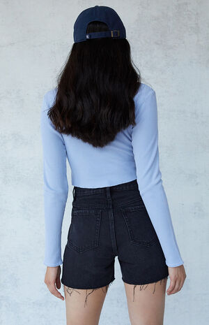 Black '90s Girlfriend Denim Shorts Black '90s Girlfriend Denim Shorts image number null