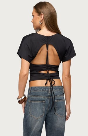 Salie Cutout Flutter Top image number 3
