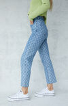 Eco Checkerboard High Waisted Straight Leg Jeans Eco Checkerboard High Waisted Straight Leg Jeans image number null