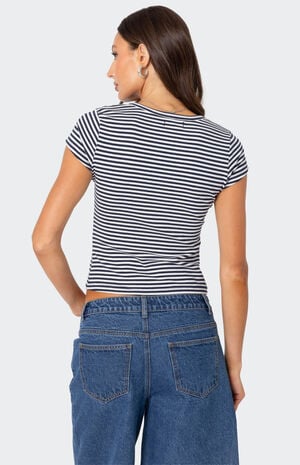 Kady Striped Henley T-Shirt image number 5