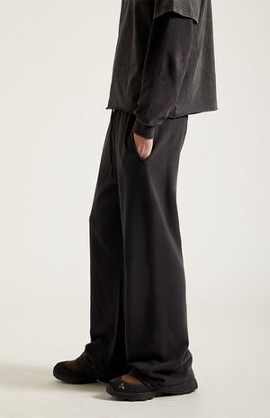Black Wash Baggy Sweatpants image number 3