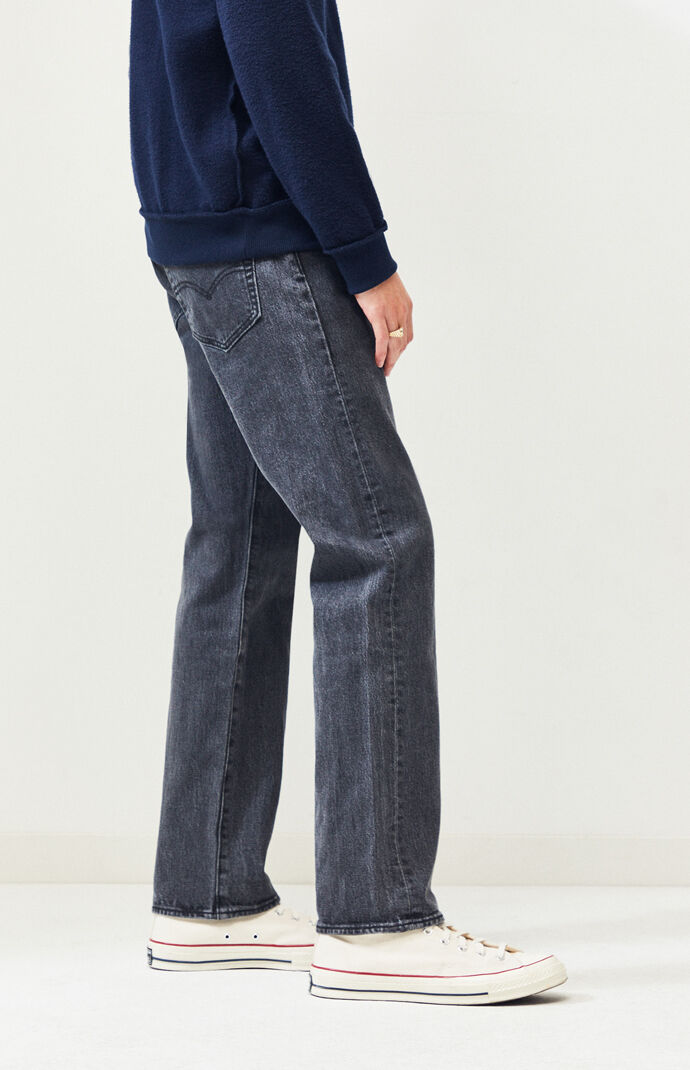 washed black levis