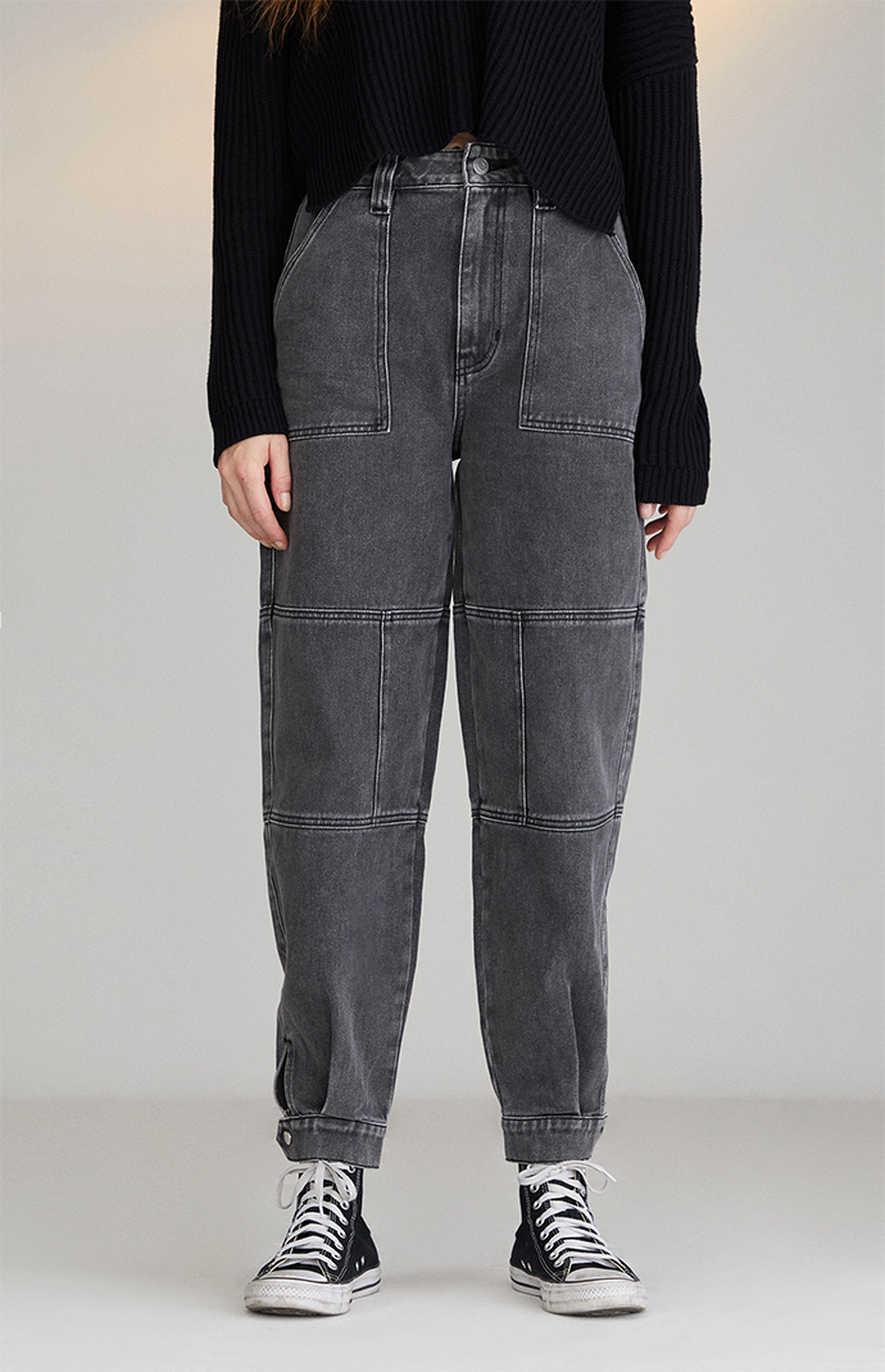 PacSun Dark Gray Boyfriend Cargo Pants PacSun