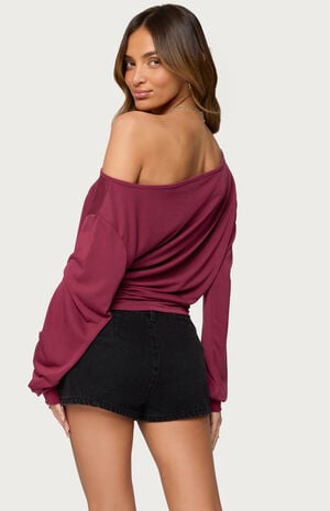 Nannie Off Shoulder Oversized Top image number 3