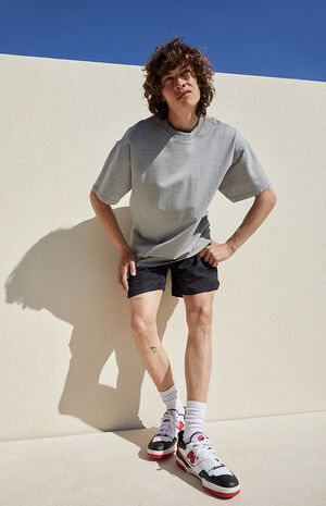 Black Athletic Volley Shorts image number 2