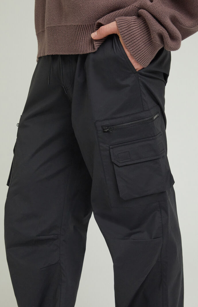 ★関税/送料込★MISCHIEF★NYLON BAGGY SLACKS ASOS DESIGN super baggy pants in black nylon with pleats | ASOS