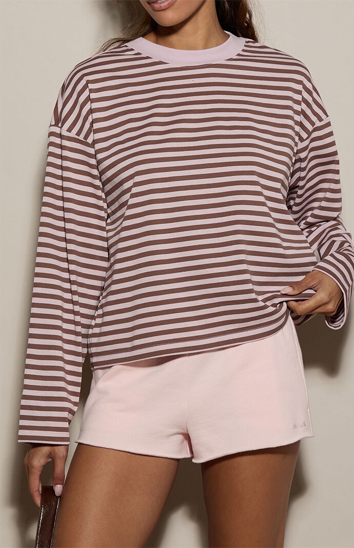 Pacsun Drew Striped Boxy Long Sleeve T-Shirt
