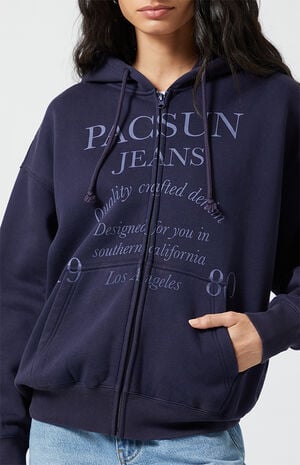 Pac Jeans Vintage Wash Zip Up Hoodie image number 3