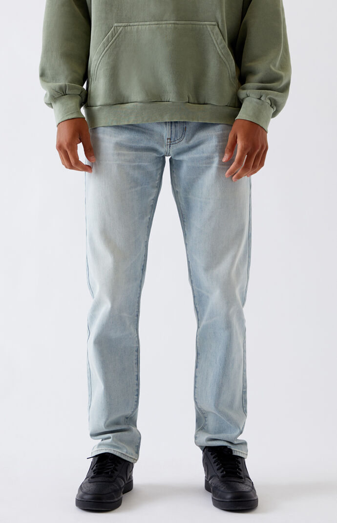 distressed straight leg jeans mens