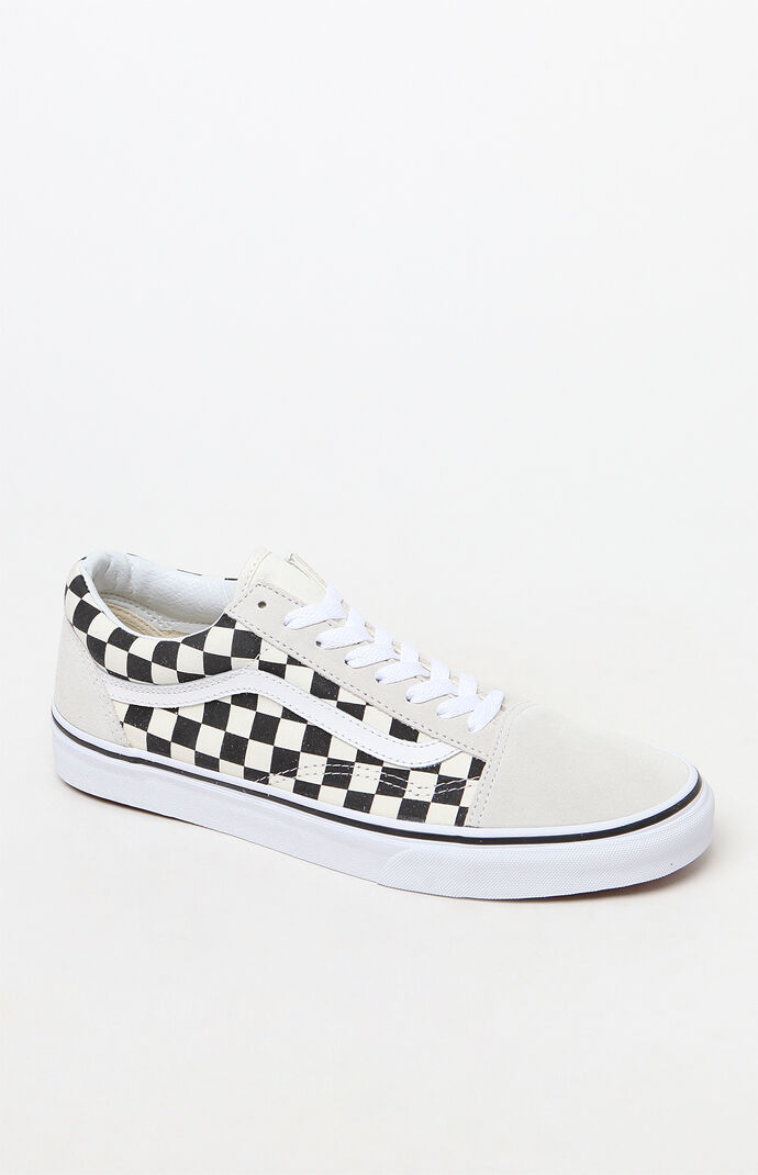 vans white checkerboard old skool