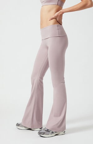 PAC WHISPER Active Fold-Over Waistband Flare Yoga Pants image number 3