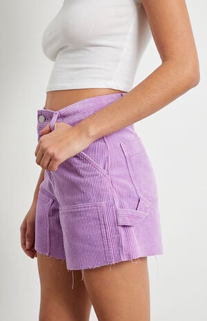 Orchid Corduroy Cutoff Workwear Shorts image number 3