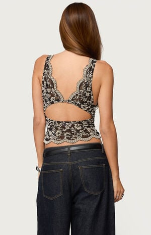 Araura Velvet Floral Sheer Top image number 3