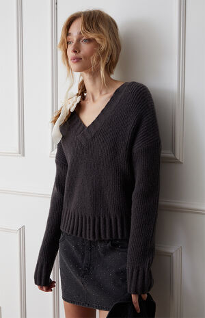 Becca Overlapped V-Neck Sweater image number 2