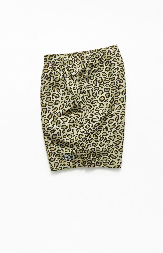 cheetah print swim trunks