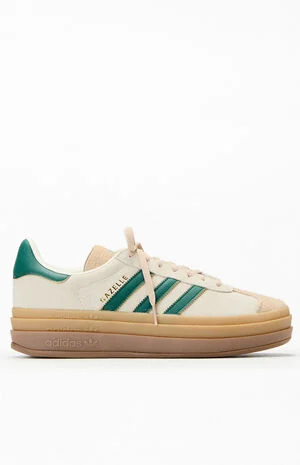 Women's Green & White&nbsp;Gazelle&nbsp;Bold Sneakers image number 1