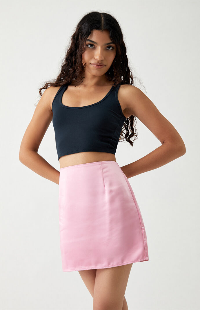 Satin Mini Skirt
